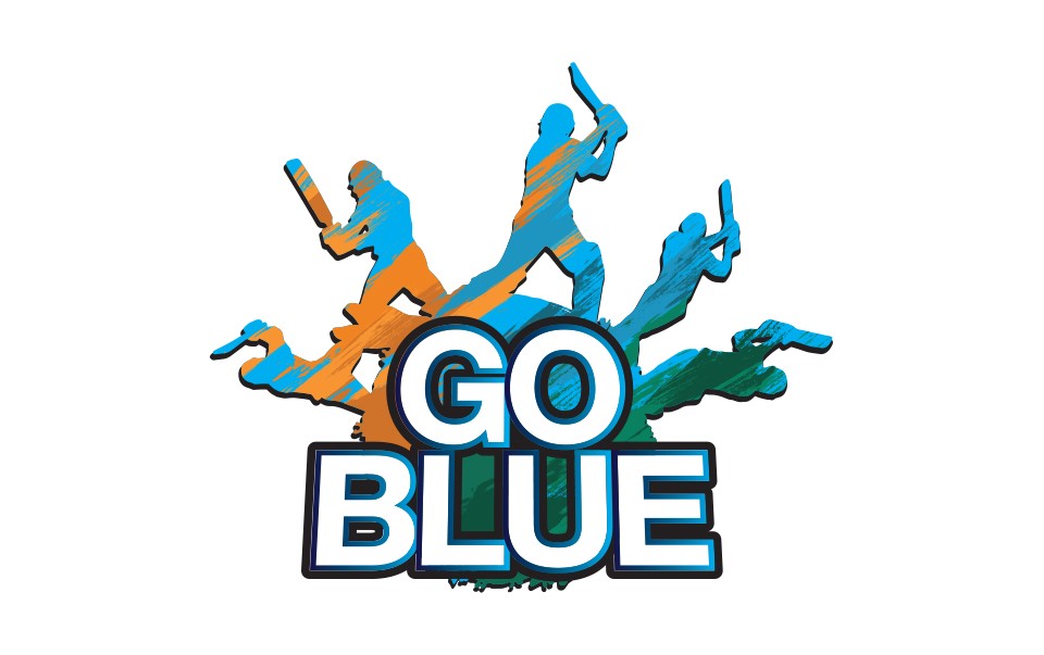 Go Blue cricket sticker
