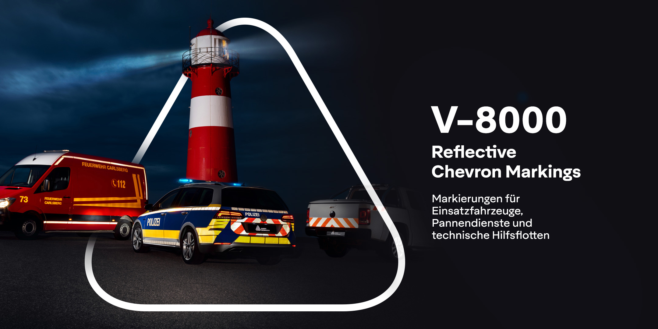 Reflektierende Chevron-Markierungen von Avery Dennison