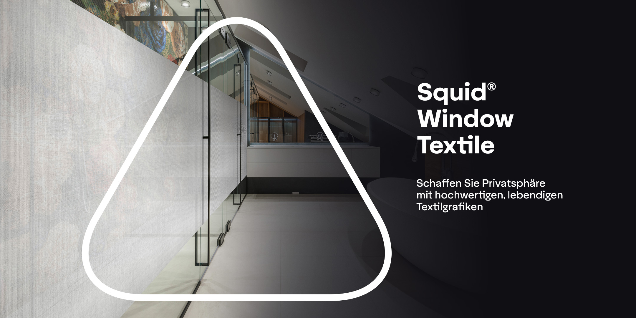Window Textile  - Squid - ein selbstklebendes, lichtdurchlässiges Textilmaterial, das auf Glastrennwänden