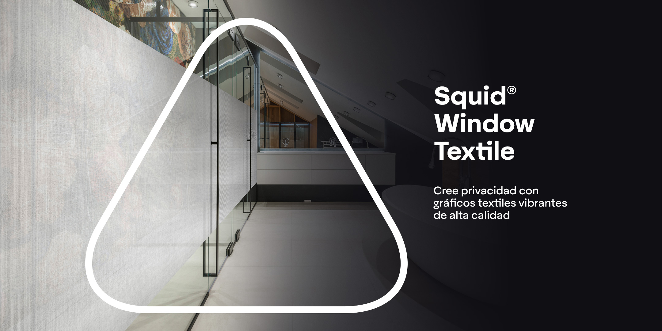 Squid Window Textile - textil transparente autoadhesivo para cubrir ventanas, puertas y superficies de cristal en interiores
