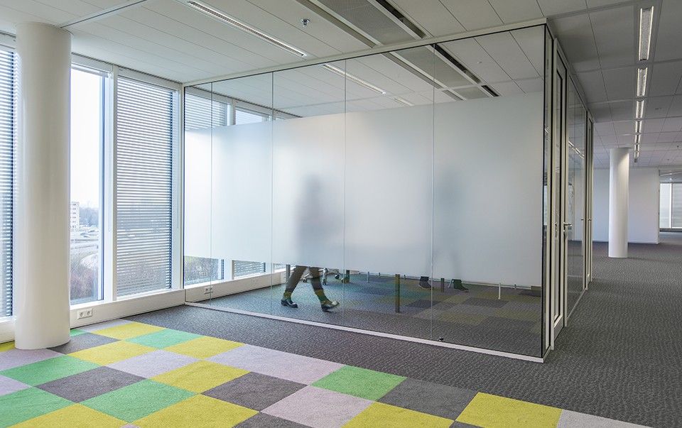 decorative window film in office