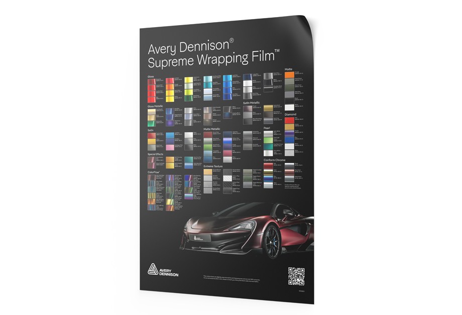 Avery SW900 415-O Gloss Red Supreme Wrapping Film Vinyl Car Wrap Sheet Roll