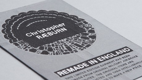 woven label up close
